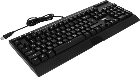 Фото - Клавіатура дротова ігрова Ergo ENG/RUS/UKR Black (KB-612)