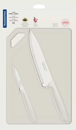 Фото - Набор ножей Tramontina Plenus Light Grey 3 пр. (23498/314)