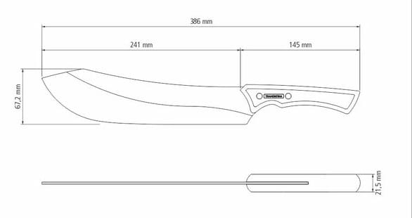 Фото - Ніж для м'яса Tramontina Churrasco Black 253 мм (22844/110)
