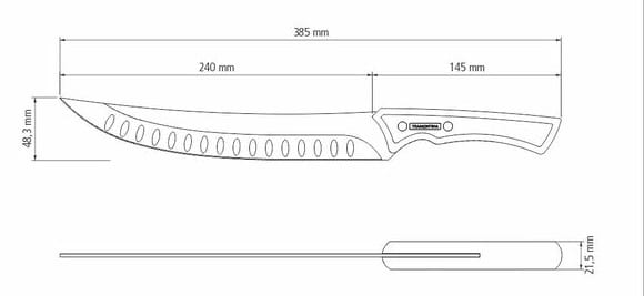 Фото - Ніж для м'яса Tramontina Churrasco Black 253 мм (22841/110)