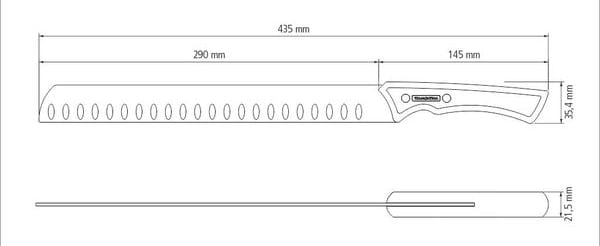 Фото - Ніж кухонний Tramontina Churrasco Black 305 мм (22842/112)
