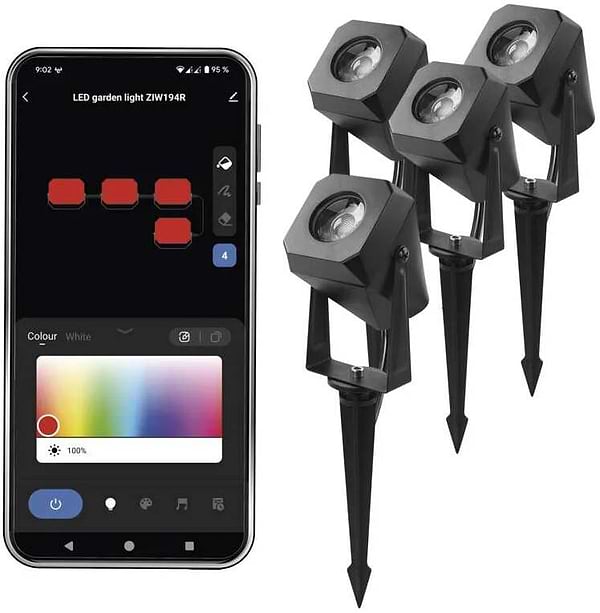 Фото - Світлодіодний прожектор EMOS ZIW194R,комплект 4 шт,7Вт,RGBIC,WIFI