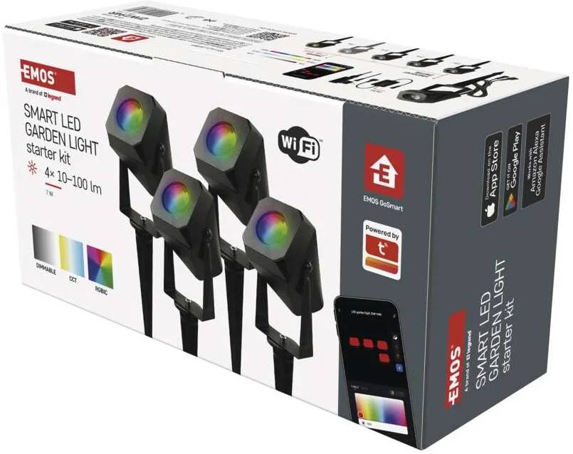Фото - Світлодіодний прожектор EMOS ZIW194R,комплект 4 шт,7Вт,RGBIC,WIFI