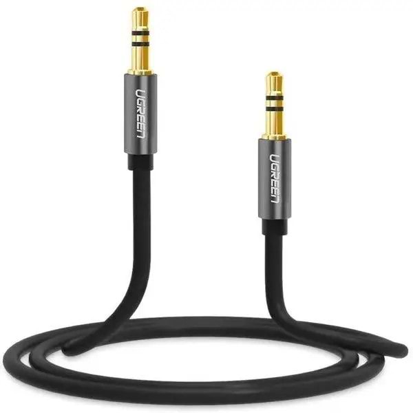 Кабель 3.5 мм -3.5 мм UGREEN AV119 3.5mm Male to 3.5mm Male Cable 0.5m Black (10732) - Фото 1