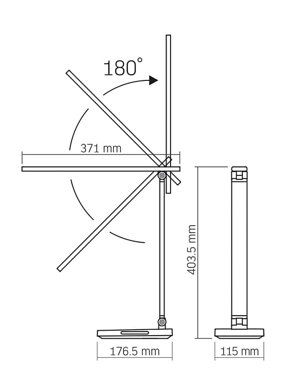 Фото - Настільна лампа Videx з бездротовою зарядкою VL-TF17B 18W 1800-6500K (27467)