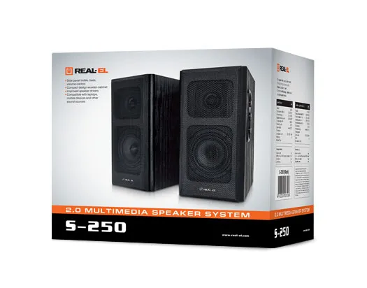 Фото - Компьютерная акустика обычная 2.0 REAL-EL S-250 Black (EL121000005)
