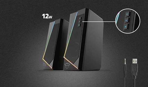 Фото - Комп'ютерна акустика компактна 2.0 Trust GXT 609 Zoxa RGB Illuminated Speaker Set 2.0 (24070)