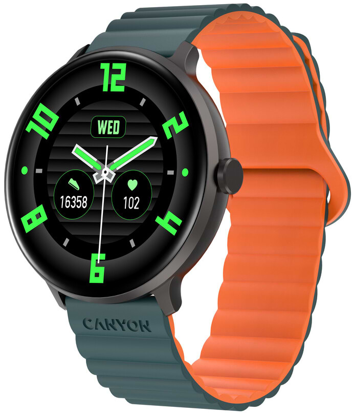 Смарт-часы Canyon Jacky SW-69 Green Orange (CNS-SW69BG) - Фото 1