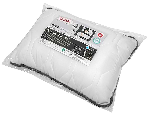 Фото - Набор подушек стандартных Sonex Basic Black стеганых антиаллергенных 50x70 см 2 шт. (SO102531)