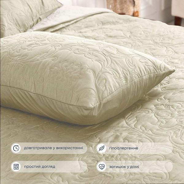 Фото - Набор покрывало + наволочки двуспальный ТЕП Vintage 180х240 Бежевый/Аравийская ночь (4-00509_21069)