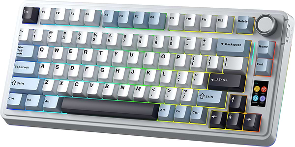 Фото - Клавиатура беспроводная игровая Aula S75Pro Wireless Keyboard Star Vector Switch, white, with UA layout (6978080502148)