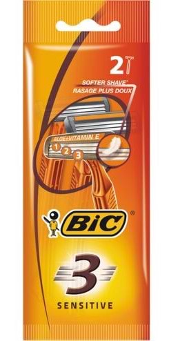 Фото - Станок чоловічий одноразовий BIC Sensitive 3 2 шт. (3086123221673)