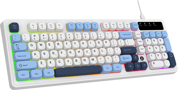 Фото - Клавиатура проводная игровая Ajazz AF98 Glacier Blue (AF98-GB)