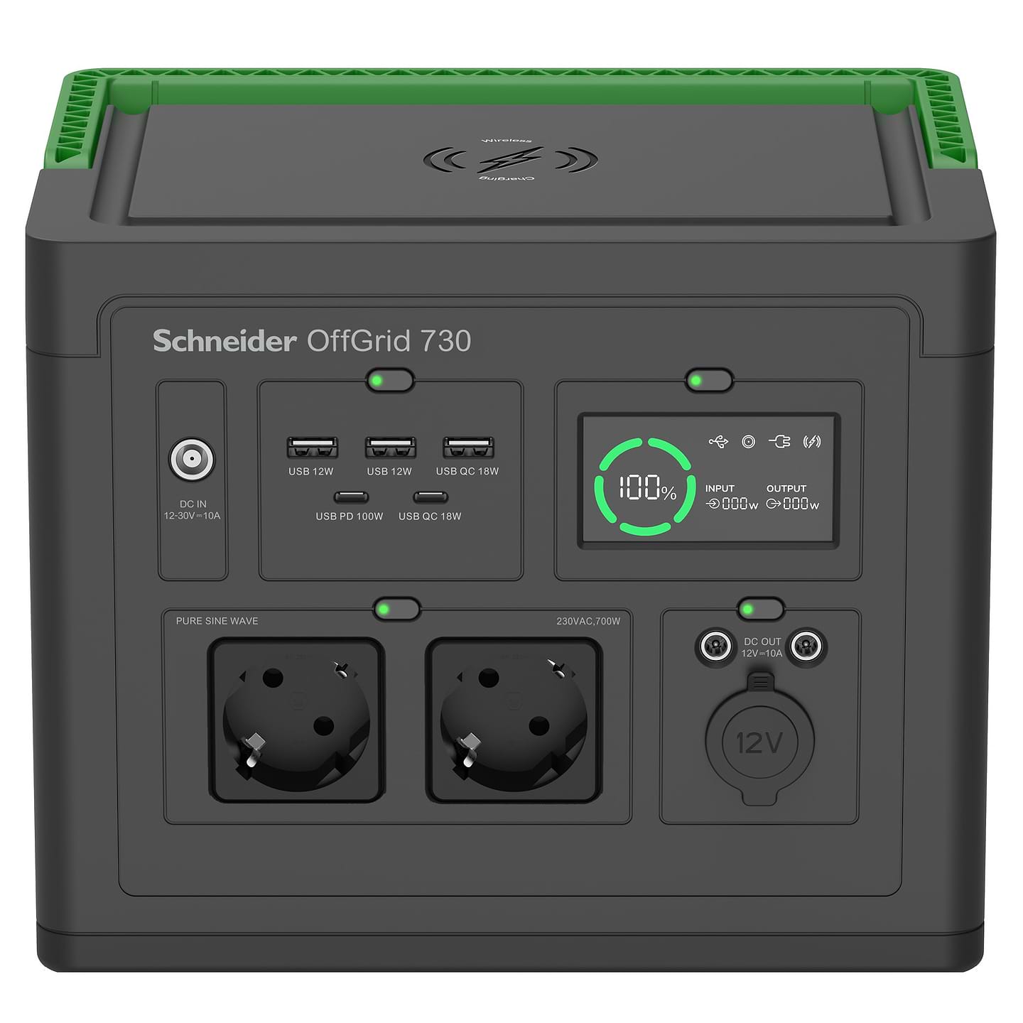 Зарядная станция универсальная APC Schneider OffGrid Portable Power Station 700, 738Wh Lithium-ion, 2 Schuko (PPS730-GR)