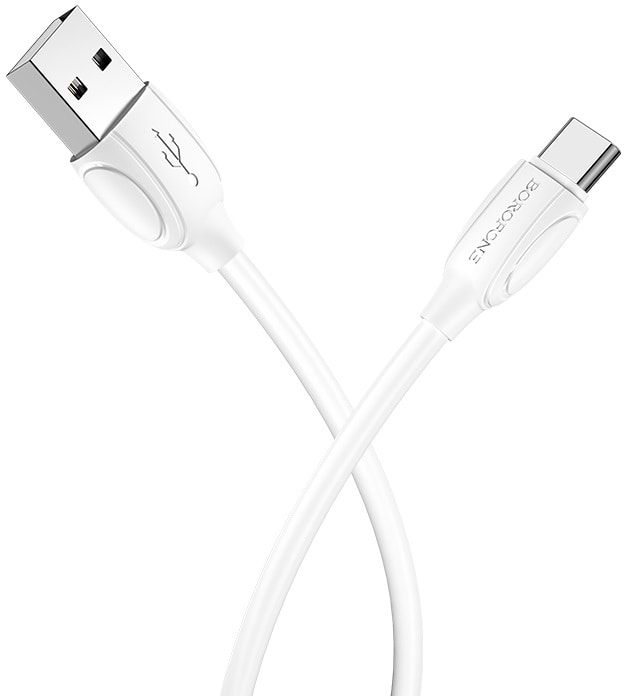 Кабель BOROFONE BX19 USB to Type-C 3A 1m White (6931474701800)