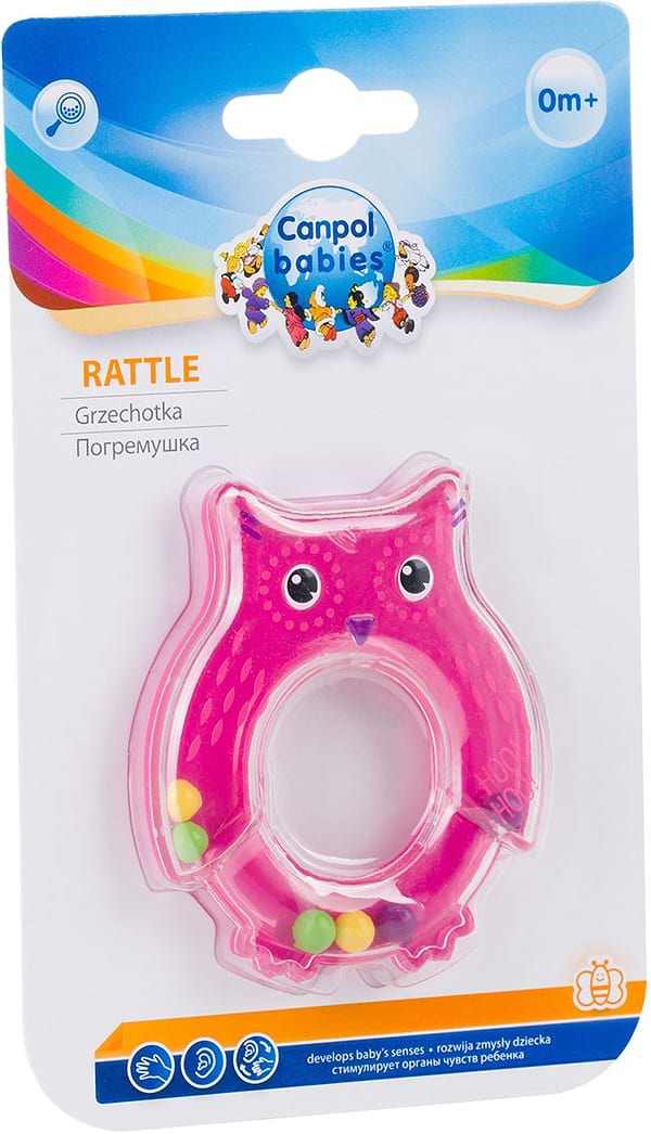 Фото - Брязкальце Canpol babies Сова Рожева (2/187_pin)