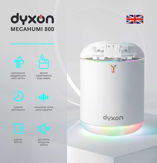 Фото - Зволожувач повітря Dyxon MEGAHUMI 800 White (DXNZVMGHMI800W)