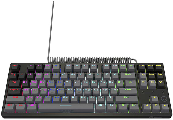 Фото - Клавиатура проводная игровая Lorgar Azar 514TKL EN/UA Mechanical RGB Black (LRG-GK514TKL-BK-UA)