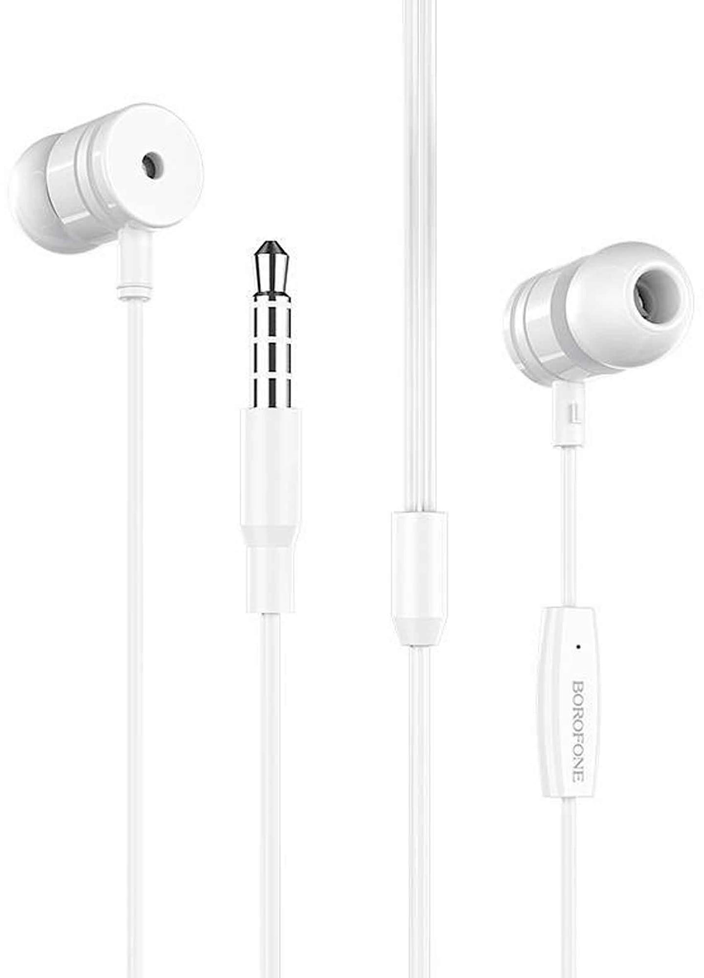 Навушники вкладиші дротові BOROFONE BM31 Mysterious White (6931474704320) - Фото 1