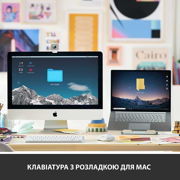 Фото - Клавиатура беспроводная Logitech MX Keys Mini For Mac Pale Grey (920-010526)