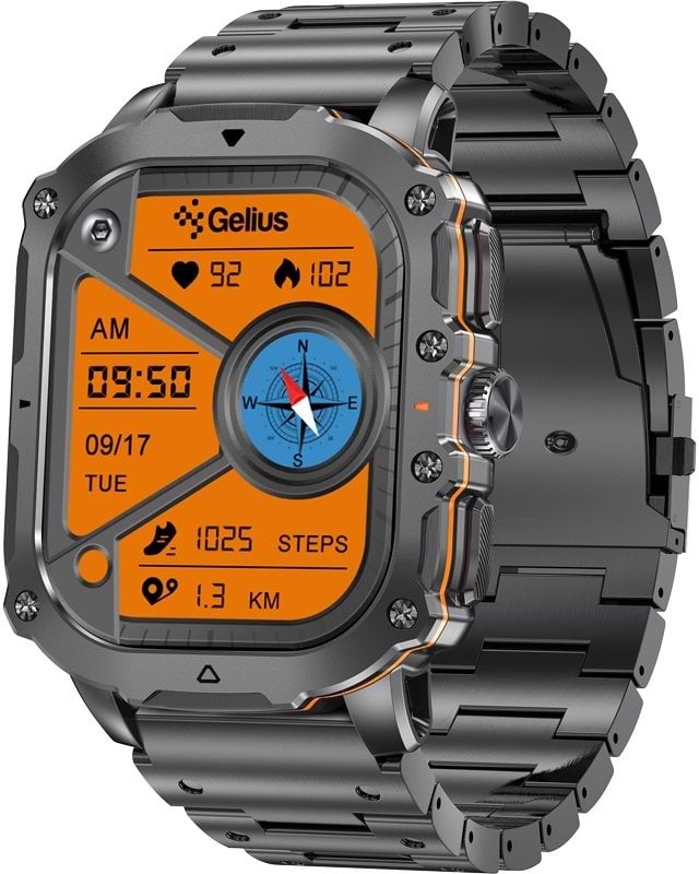 Смарт-годинник Gelius Tactical Heavy (GP-SW016) Black Chrome (101909) - Фото 1