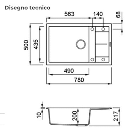 Фото - Мойка кухонная Elleci UNICO 310 BIANCO ANTICO 62