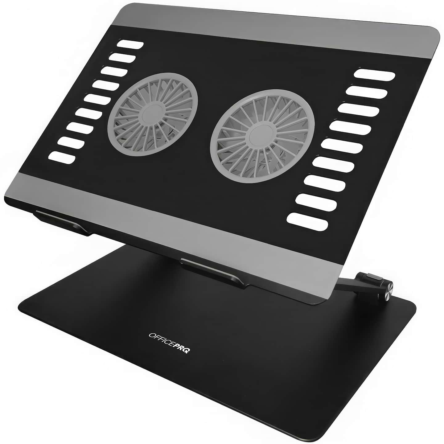 Підставка під ноутбук охолоджуюча OfficePro LS122B Aluminium alloys Black - Фото 1