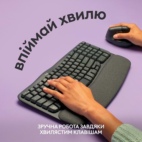 Фото - Клавиатура беспроводная Logitech Wave Keys Bluetooth/Wireless Black (920-012304)