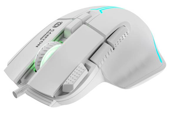 Фото - Миша дротова ігрова Canyon Fortnax GM-636 White (CND-SGM636W)