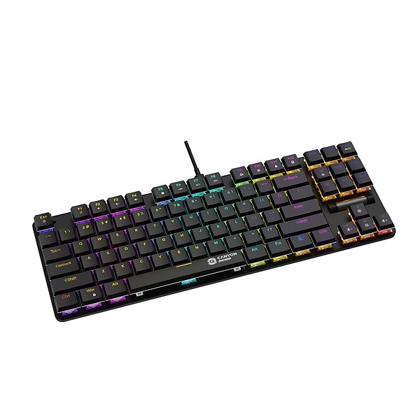 Фото - Клавіатура дротова ігрова Canyon Cometstrike GK-50 RGB TKL ENG/UKR Black (CND-SKB50-US)
