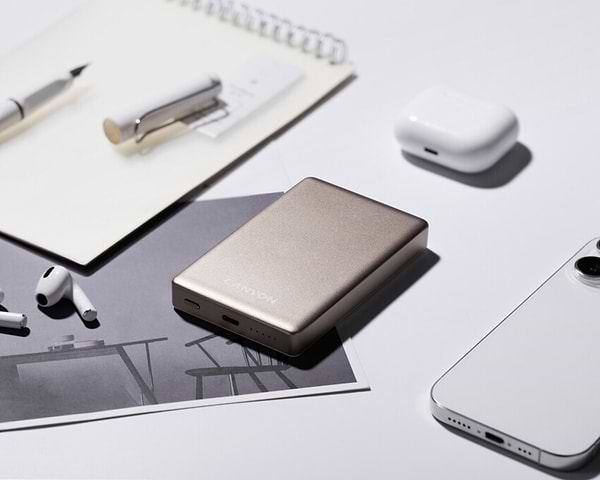 Фото - Батарея мобильная Canyon OnPower 510 slim Magsafe 10000 mAh PD20W Beige (CNS-CPB510BE)