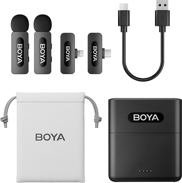 Фото - Микрофон для смартфона Boya BY-V3 combo Type-C/Lightning Black