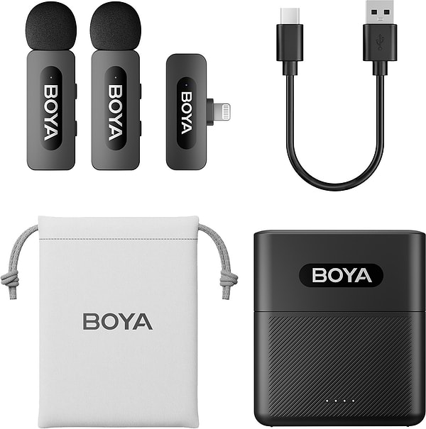 Фото - Мікрофон для смартфона Boya BY-V3 Lightning Black