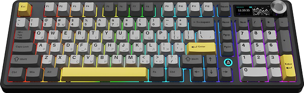 Фото - Клавиатура беспроводная игровая Ajazz AK980 V2 Gift Switch V2 Black Gray Yellow (AK980-V2-G-BGY)