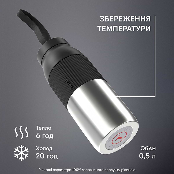 Фото - Термопляшка Tefal N2193710 BeYou Twist Screw Lid 0,5 л чорна