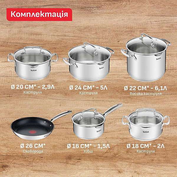 Фото - Набор посуды Tefal G732SB55 Duetto+ 11 пр