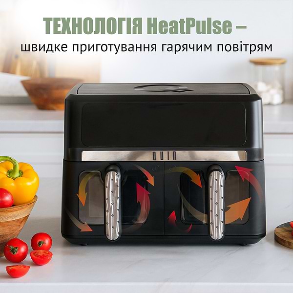 Фото - Мультипечь QUIN Air Fryer Dual Zone YJ-1102AV 9 л