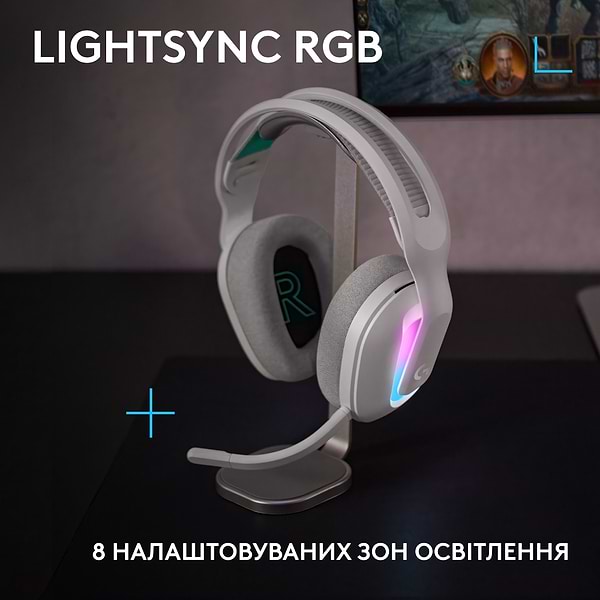 Фото - Гарнітура бездротова ігрова Logitech G522 LightSpeed Wireless Gaming Headset White (981-001550)