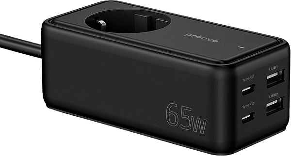 Фото - Мережевий фільтр Proove Power Strip Homester PD-03 1AC 65W 2 Type-C + 2USB Black (479280001)