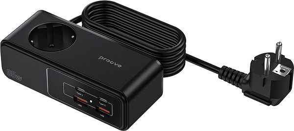 Фото - Мережевий фільтр Proove Homester Pro 65W (AC + 2xType-C + 2xUSB) 1.5m Black (PSHP25002201)