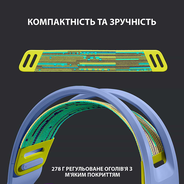 Фото - Гарнитура беспроводная игровая Logitech G733 Lightspeed Lilac (981-000890)