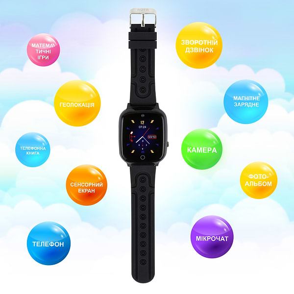 Фото - Дитячий годинник Aura A200 Tracker/WIFI Black (AUR-A200-B)