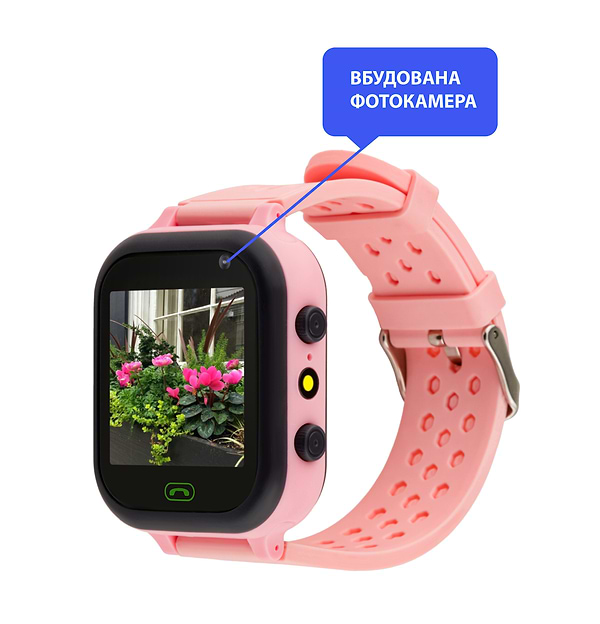 Фото - Дитячий годинник AmiGo GO009 Camera+LED WIFI Pink