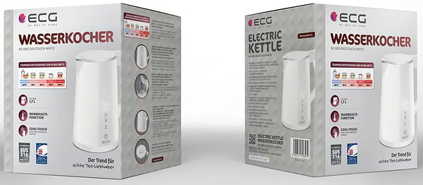 Фото - Електричний чайник ECG RK 1893 Digitouch White