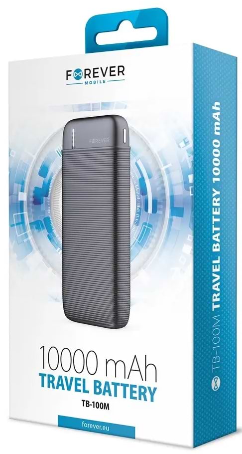 Фото - Батарея мобільна Forever 10000mAh Black (TB-100M)
