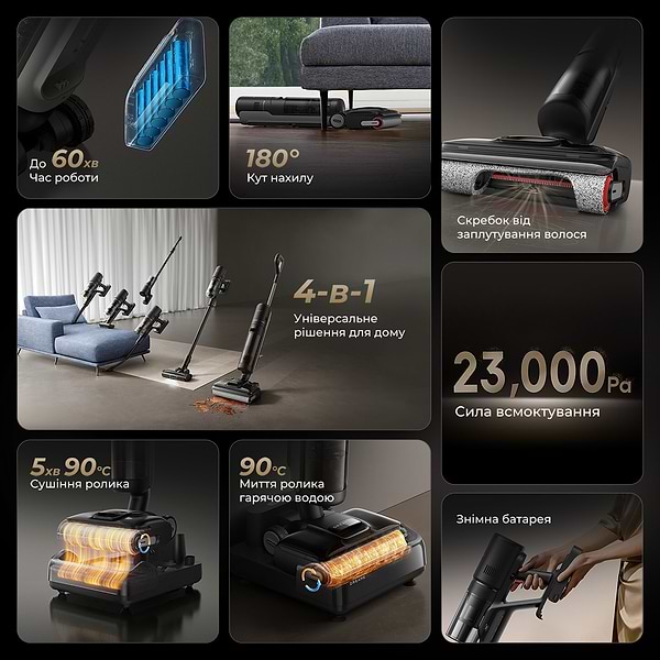 Фото - Пилосос ручний миючий Dreame H12 DUAL FlexReach 4 в 1 (HHV31A)