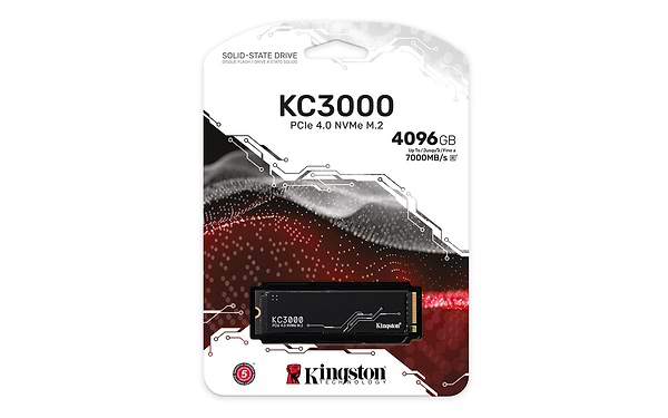 Фото - SSD-накопитель внутренний Kingston KC3000 4096GB M.2 2280 PCIe 4.0 x4 NVMe 3D TLC (SKC3000D/4096G)