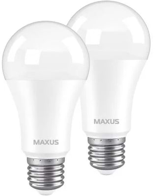 Фото - Лампочка світлодіодна Maxus A60 12W 4100K 220V E27 (2-LED-778) 2 шт.