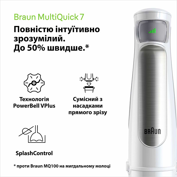 Фото - Уцінка - Блендер заглибний Braun MQ7020 WH