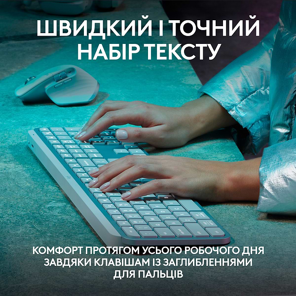 Фото - Клавіатура бездротова Logitech MX Keys S Wireless Pale Grey (920-011588)